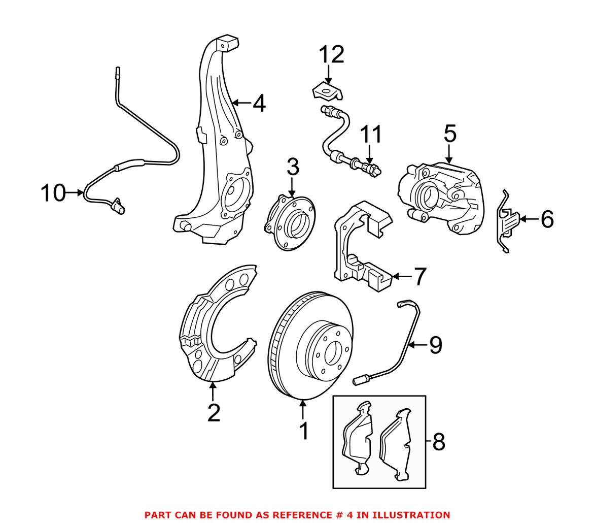 BMW Steering Knuckle - Front Passenger Right 31216777752